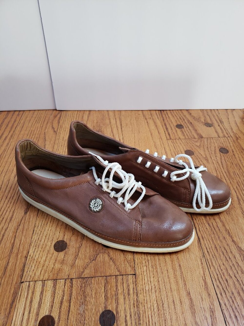 Bally of Switzerland Men 11 M Tramp Brown Leather Low Top Sneakers Shoes NOS